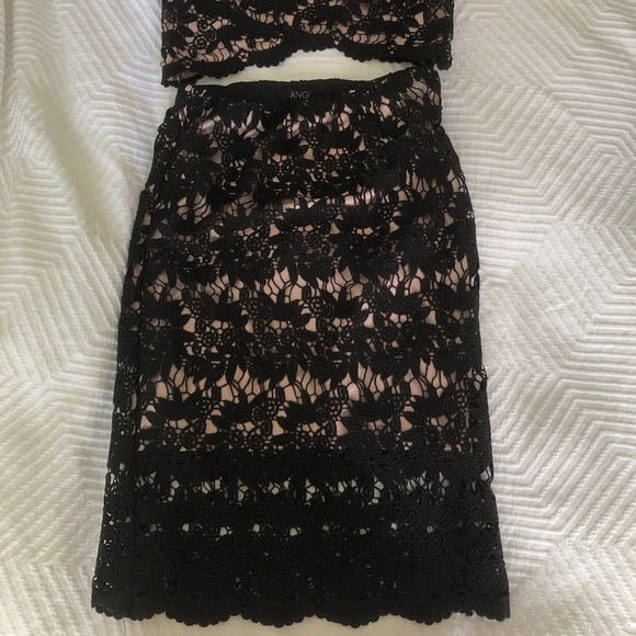 Matching 2-PC Black Crochet Midi - Picture 3 of 7